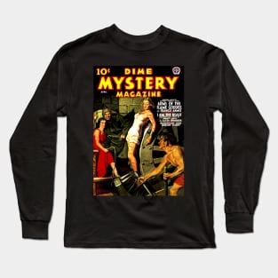 Dime Mystery Magazine Cover April 1938 Long Sleeve T-Shirt